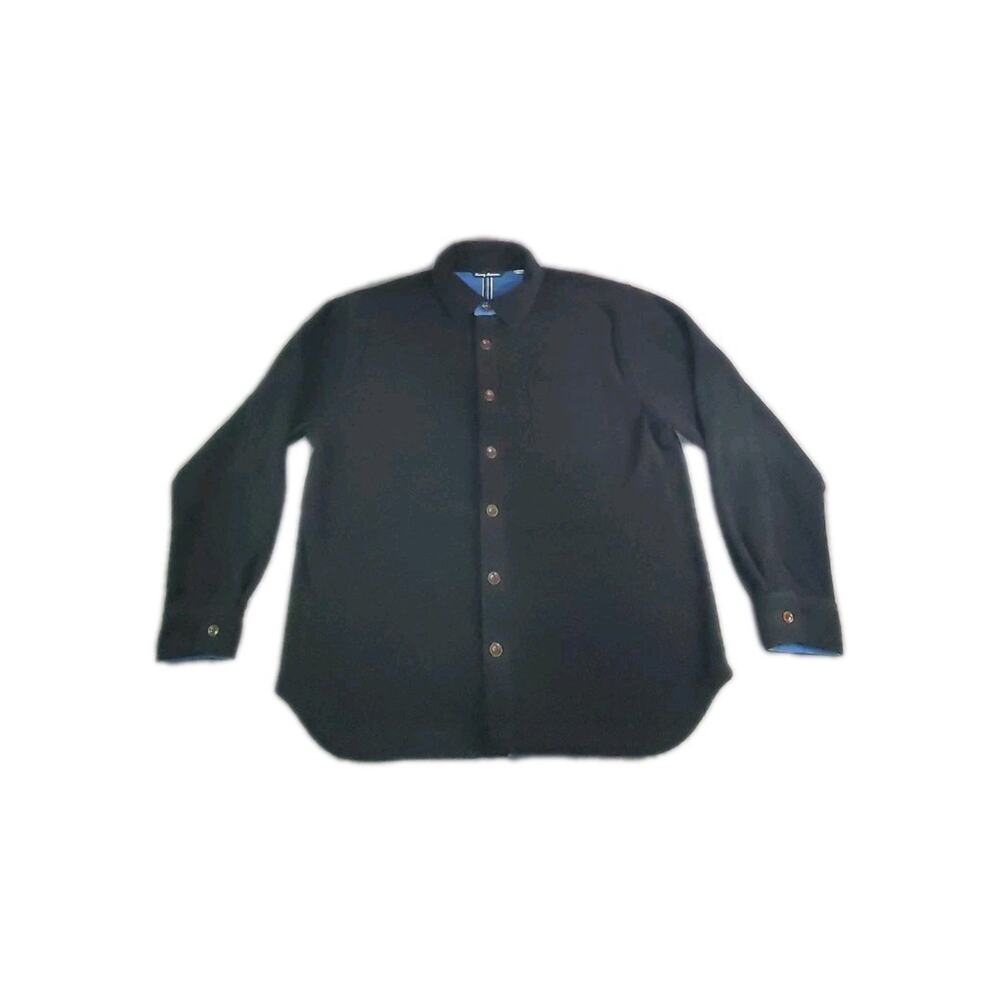 Tommy Bahama Cardigan Sz XL Sweater Mens Black Shacket Outdoor Casual Buttons Z1